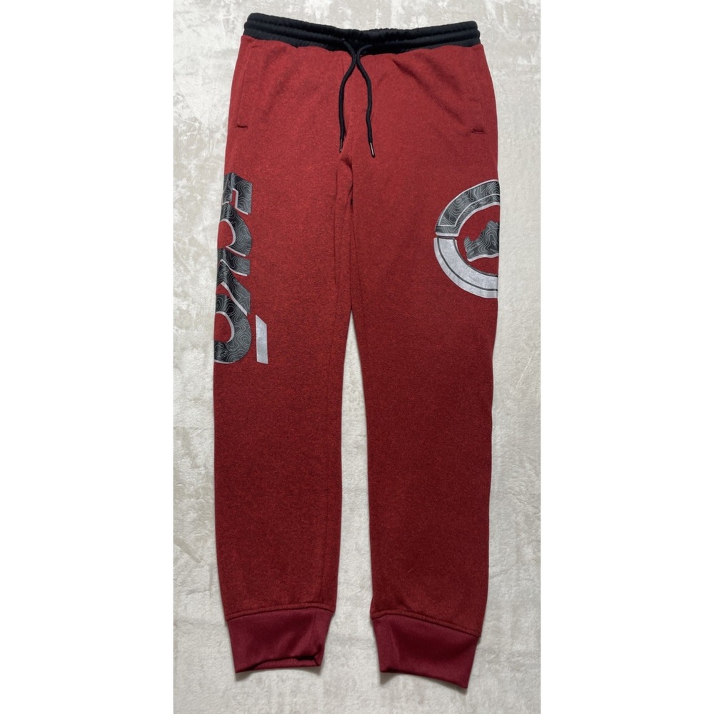 Ecko Unltd Jogger Sweatpants Mens Medium Red Side Logos Elastic Waist Pull On